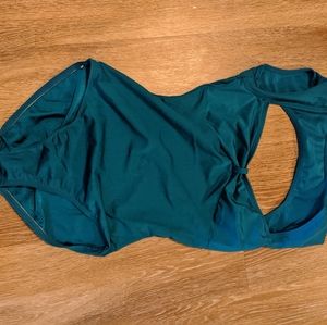 Natalie Teal Iridescent Leotard